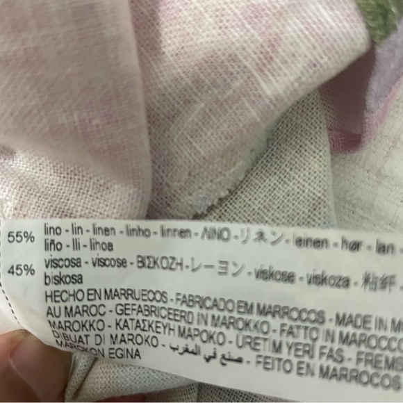 Zara Longsleeves Floral Linen Blend Dress XS EUC - Picture 7 of 11